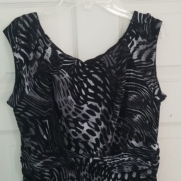Black printed Dress Medium AB Studio Medium - Picture 2 of 5